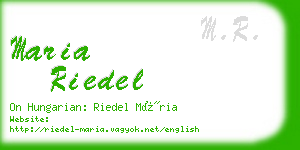 maria riedel business card